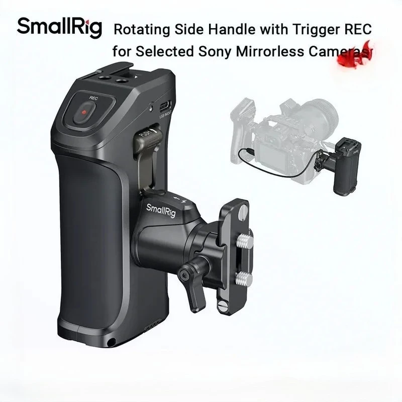 Sony Camera A7 Iv - SmallRig 3893 poignée latérale rotative avec