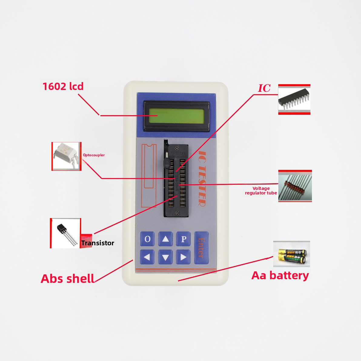 Electronics Repair Shop - Testeur de transistors IC TSH‑06F pour