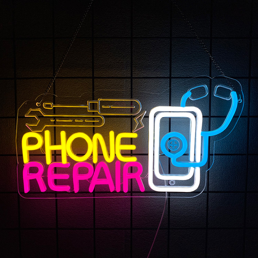 Electronics Repair Shop - Enseigne néon pour réparation de téléphones,